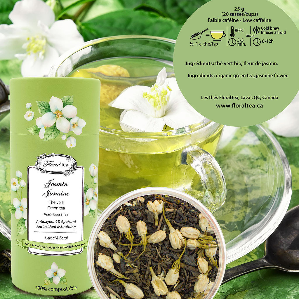 Trio des fêtes de Noël - Thé vert au jasmin - Les thés FloralTea