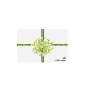 Carte cadeau virtuelle les thés FloralTea pour acheter tisanes de fleurs gourmet et santé fait à la main au Québec