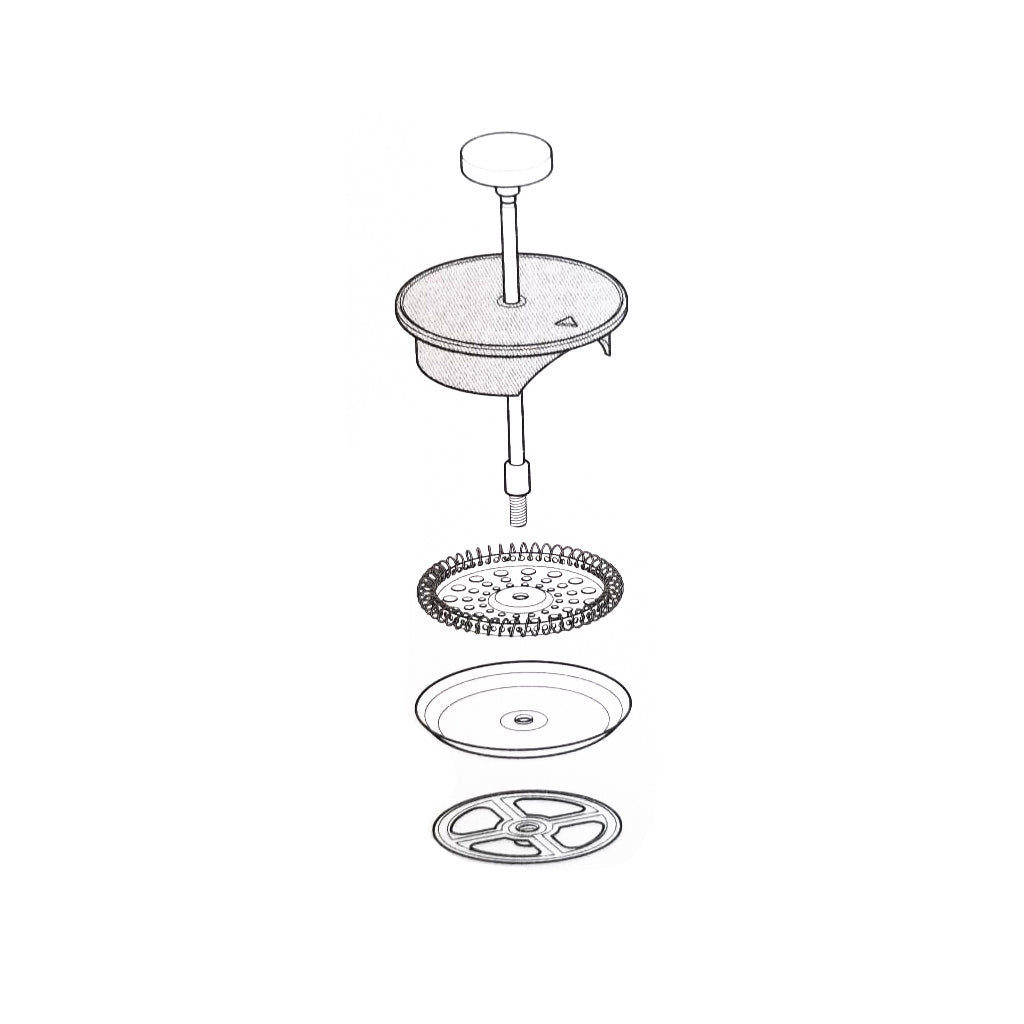 Théière à piston de 500 ml en verre clair transparent et en acier inoxydable pour infuser des thés et tisanes en vrac de Les thés FloralTea.