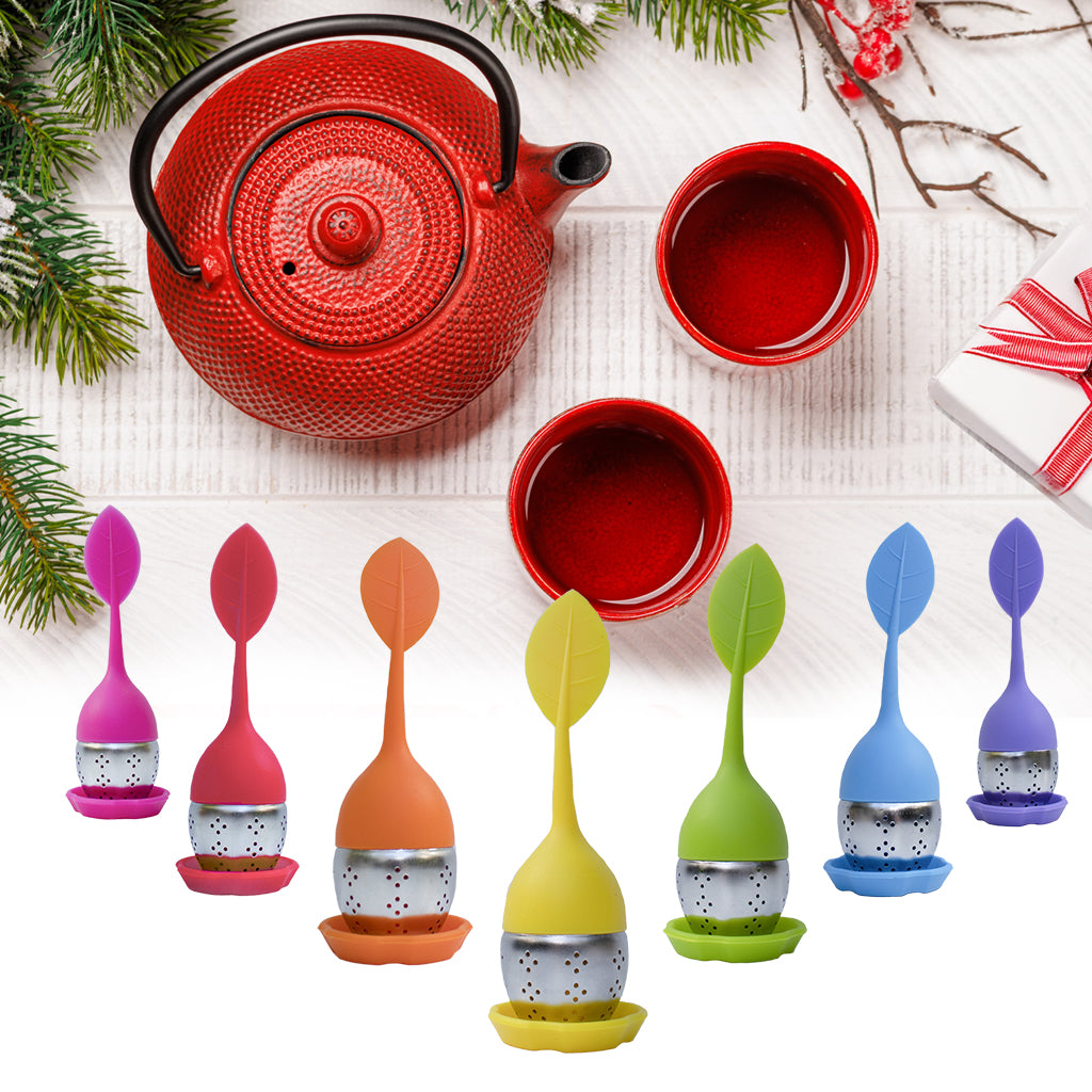 Les thés FloralTea - 7 infuseurs individuels colorés harmonisés aux couleurs de nos infusions 