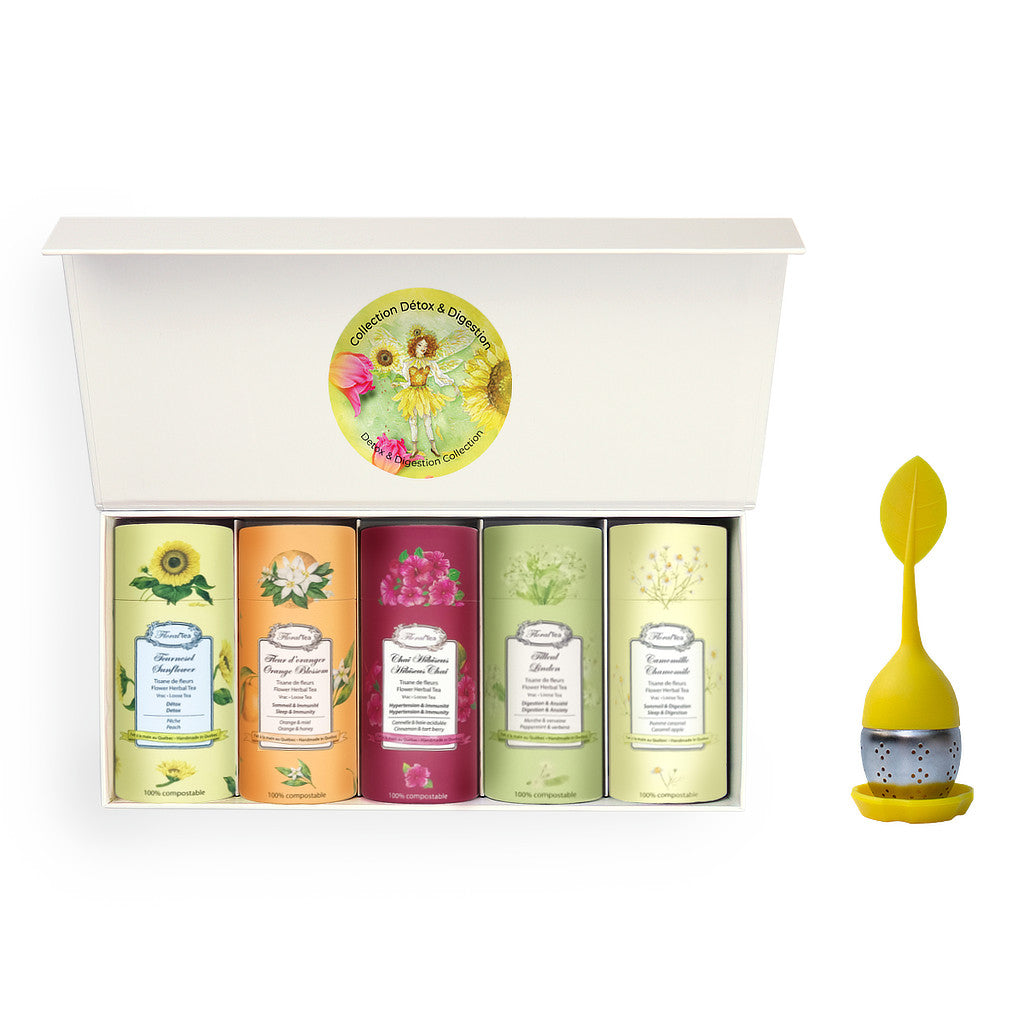 Coffret Détox & Digestion avec infuseur jaune