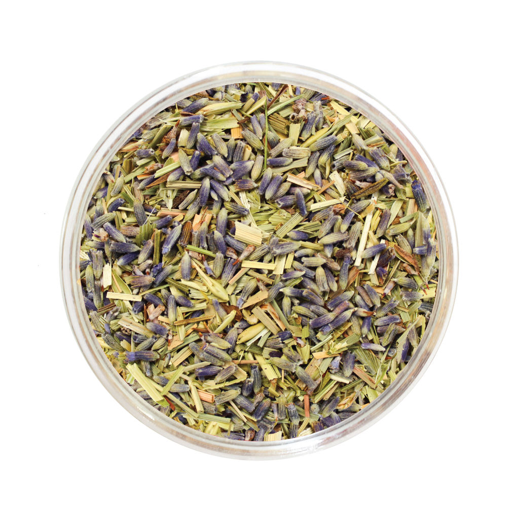 Mélange de tisane de lavande de Les thés FloralTea gourmet et santé fait à la main au Québec avec des plantes médicinales pour aider à soulager le stress et à calmer tension, irritabilité et migraine d’origine nerveuse. Végétalien, ingrédients naturels, biologiques ou sauvages, vrac ou sachet compostable.