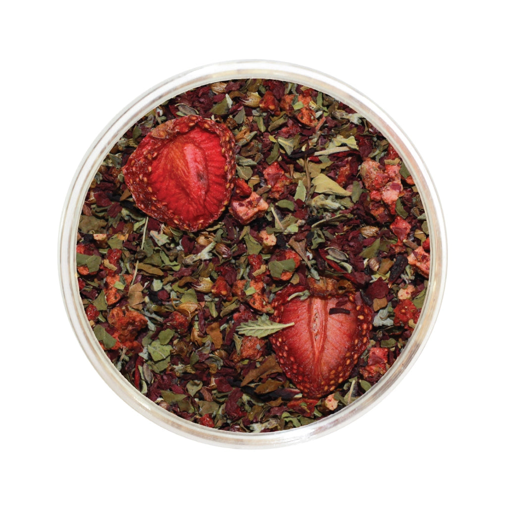 Mélange de tisane de pavot de Les thés FloralTea gourmet et santé fait à la main au Québec avec des plantes médicinales pour accroitre la résistance au stress et réduire l’agitation, reconnues aussi pour leurs propriétés toniques et aphrodisiaques. Végétalien, ingrédients naturels, biologiques ou sauvages, vrac ou sachet compostable.