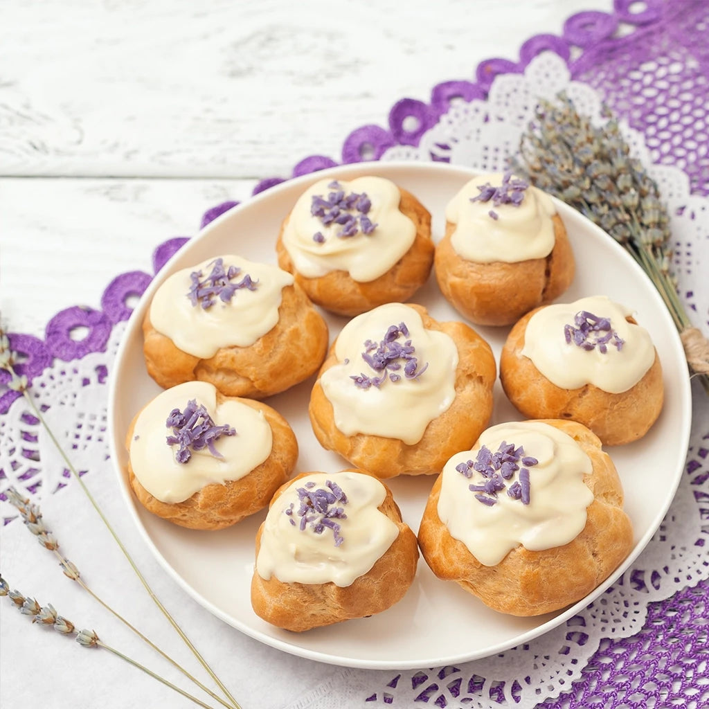 Recette de choux à la tisane de lavande - Recipe for lavender tea puffs - FloralTea