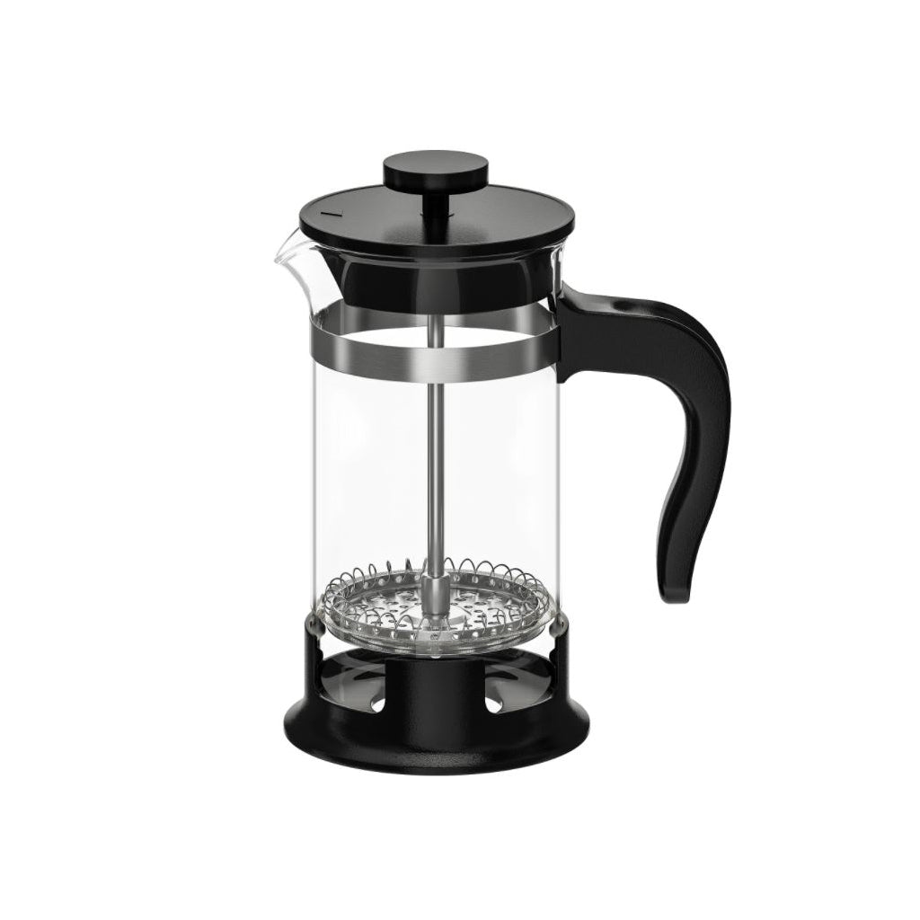 Théière à piston de 500 ml en verre clair transparent et en acier inoxydable pour infuser des thés et tisanes en vrac de Les thés FloralTea.