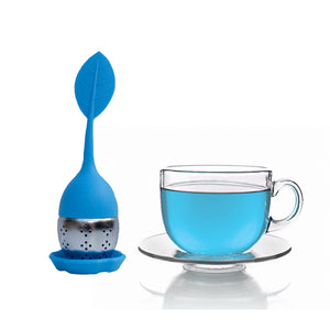 Infuseur à thé en silicone bleu